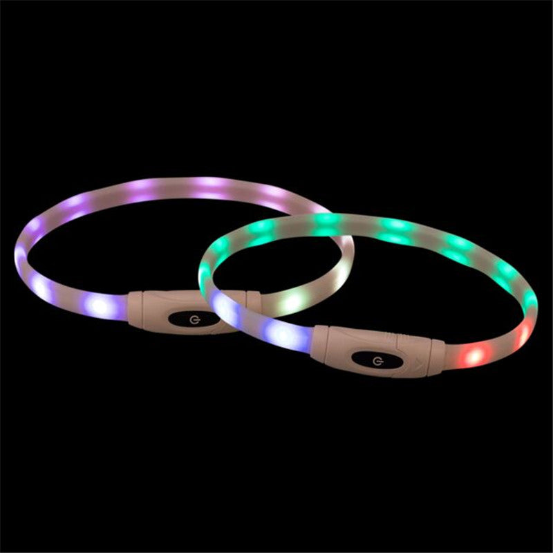 Trixie Flash Leuchtring USB, multicolor XS-XL: 65 cm/16 mm