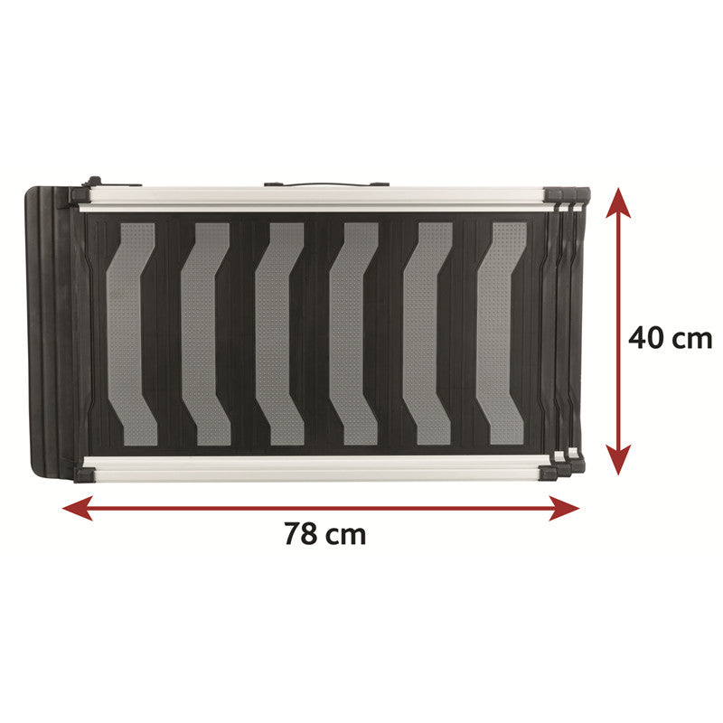Trixie Hunde 3-fach Teleskop-Rampe, Aluminium/TPR 40 × 78-175 cm