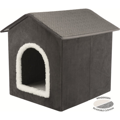 Trixie Hunde Höhle Livia dunkelgrau/weiß 50 x 50 x 54 cm