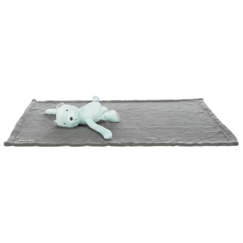Trixie Hunde Junior Kuschel-Set Decke grau - Spielzeug mint
