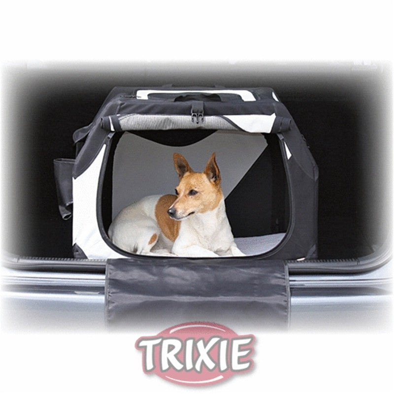 Trixie Hundetransportbox Vario schwarz/grau M-L 91 × 58 × 61 cm