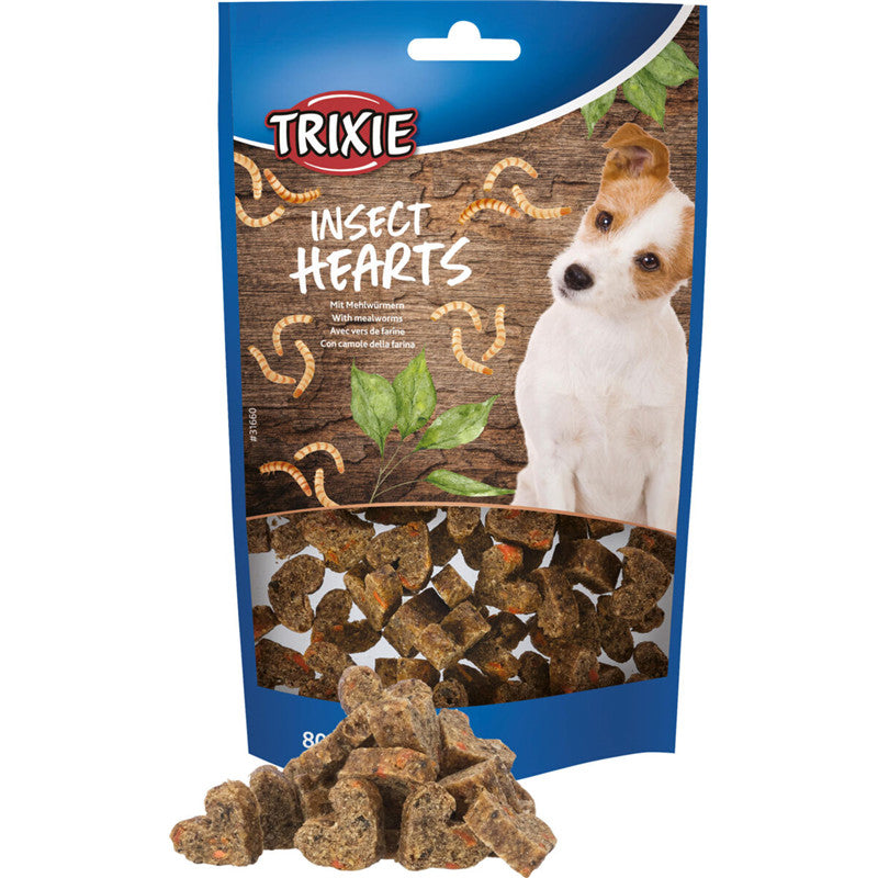 Trixie Insect Hearts mit Mehlwürmern 80 g