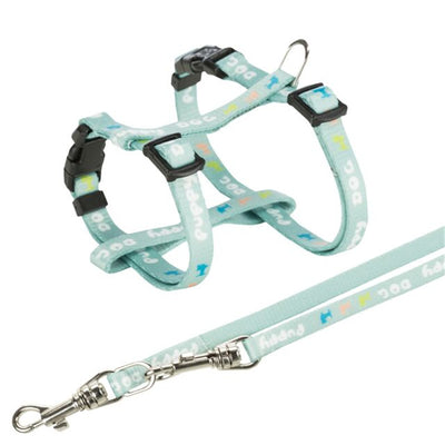 Trixie Junior Welpen-H-Geschirr mit Leine, M-L, 27- /10 mm, mint 45 cm