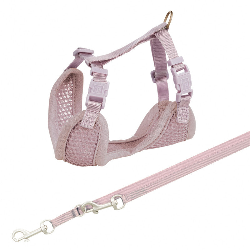 Trixie Junior Welpen-Softgeschirr mit Leine 26-34 cm / 10 mm rosa