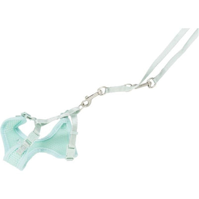 Trixie Junior Welpen-Softgeschirr mit Leine, M-L, 36-/10 mm, 2,00 m, mint 50 cm