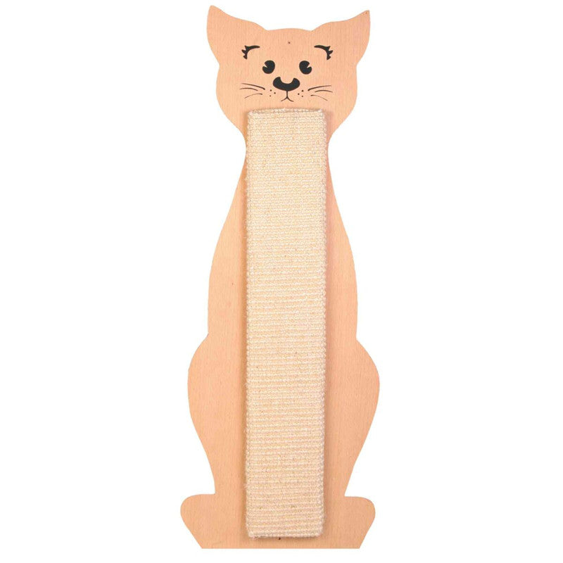 Trixie Kratzbrett Katzenform Holz natur/beige 21 × 56 cm