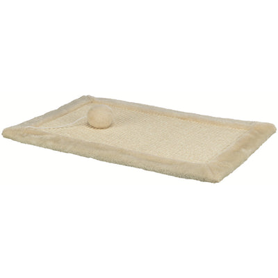 Trixie Kratzmatte Plüschrand 55 x 35 cm natur/braun