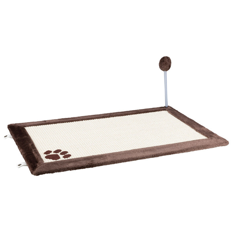 Trixie Kratzmatte Plüschrand natur/braun 70 x 45 cm