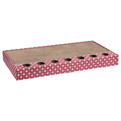 Trixie Kratzpappe mit Spielzeug pink 48 x 25 cm