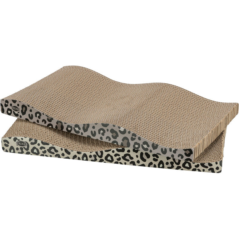 Trixie Kratzpappen Leo mit Katzenminze braun/creme 2 Stück 44 × 6 × 25cm