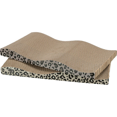 Trixie Kratzpappen Leo mit Katzenminze braun/creme 2 Stück 44 × 6 × 25cm