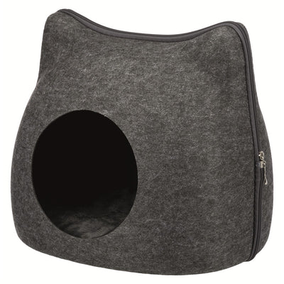 Trixie Kuschelhöhle Cat Filz anthrazit 38 x 35 x 37 cm