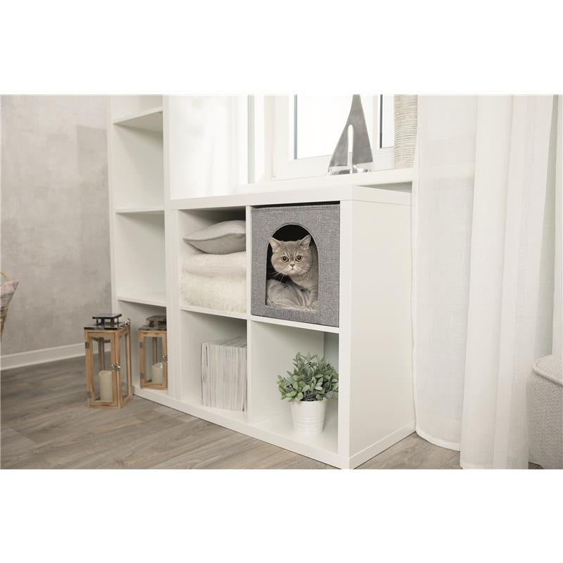 Trixie Kuschelhöhle Ella für Regal grau 33 × 33 × 37 cm