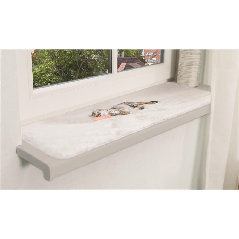 Trixie Liegematte Nani für Fensterbank grau 90 × 28 cm