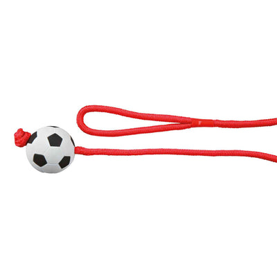 Trixie Moosgummi Fußball am Seil Naturgummi ø 6 cm / 1 m