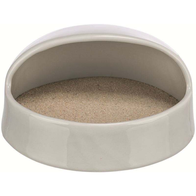 Trixie Nager Sandbad Hamster/Degus Keramik grau 20 × 10 × 16 cm