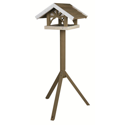 Trixie natura Futterhaus mit Ständer braun-grau/weiß / 1,25 m 45 × 28 × 44 cm