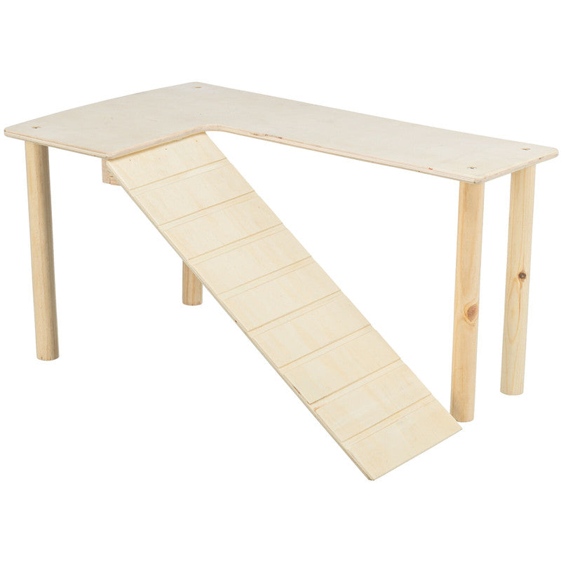 Trixie Plattform mit Rampe, Mäuse/Hamster, Holz 47 × 25 × 30 cm