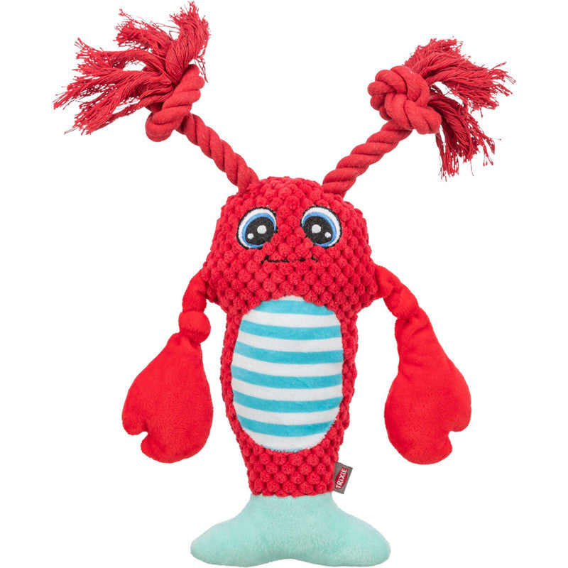 Trixie Plüsch-Hummer mit Tau und Quietscher rot 34 cm