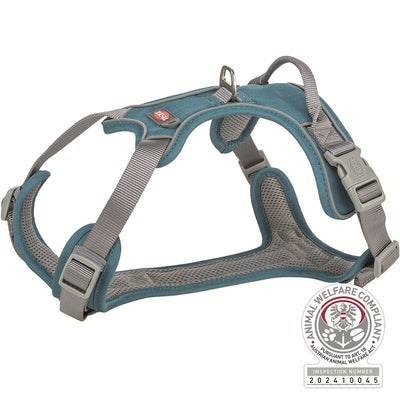 Trixie Premium Active Geschirr ,15mm petrol S-M 39-56cm