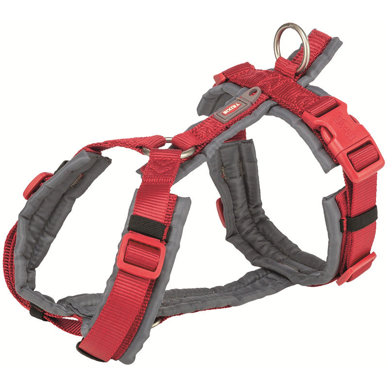 Trixie Premium Trekking Geschirr, rot/grafit XS-S: 32-38 cm/13 mm