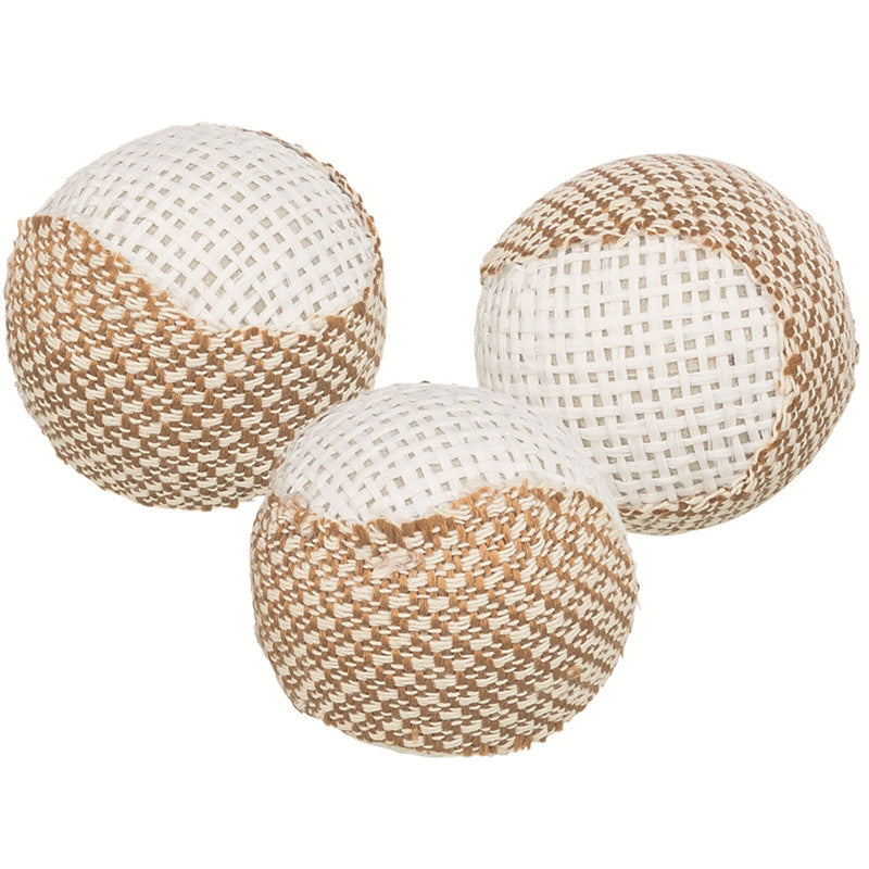Trixie Rasselbälle Set aus Jute 5 cm