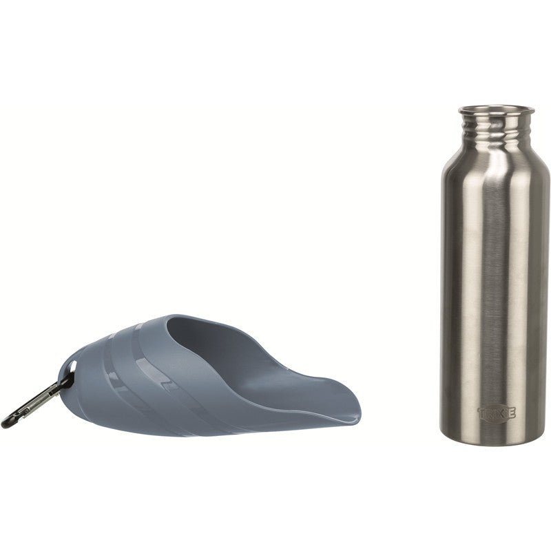 Trixie Reisetrinkflasche Edelstahl mit Kunststofftrinknapf 750 ml