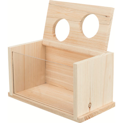 Trixie Sandbad Holz für Mäuse und Hamster 20 × 12 × 12 cm