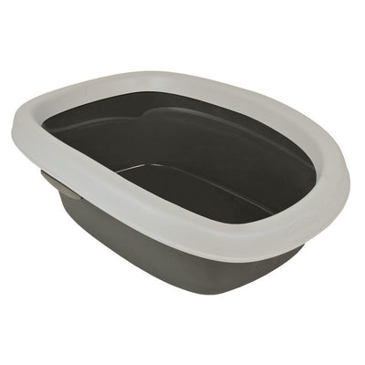 Trixie Schalentoilette Carlo mit Rand hellgrau/dunkelgrau 38 × 17 × 58 cm