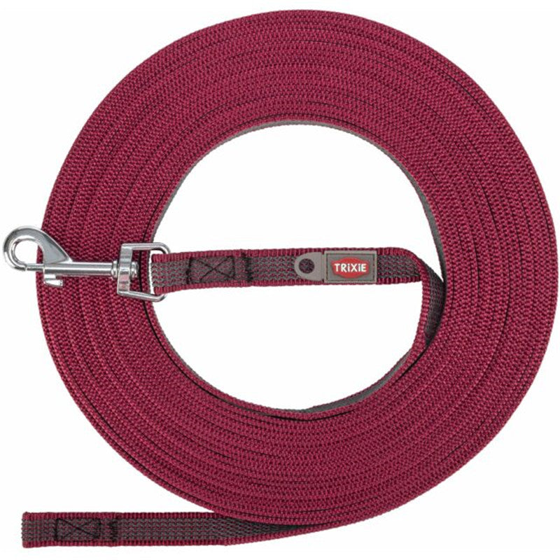 Trixie Schleppleine, gummiert, sangria S-M: 10 m/15 mm