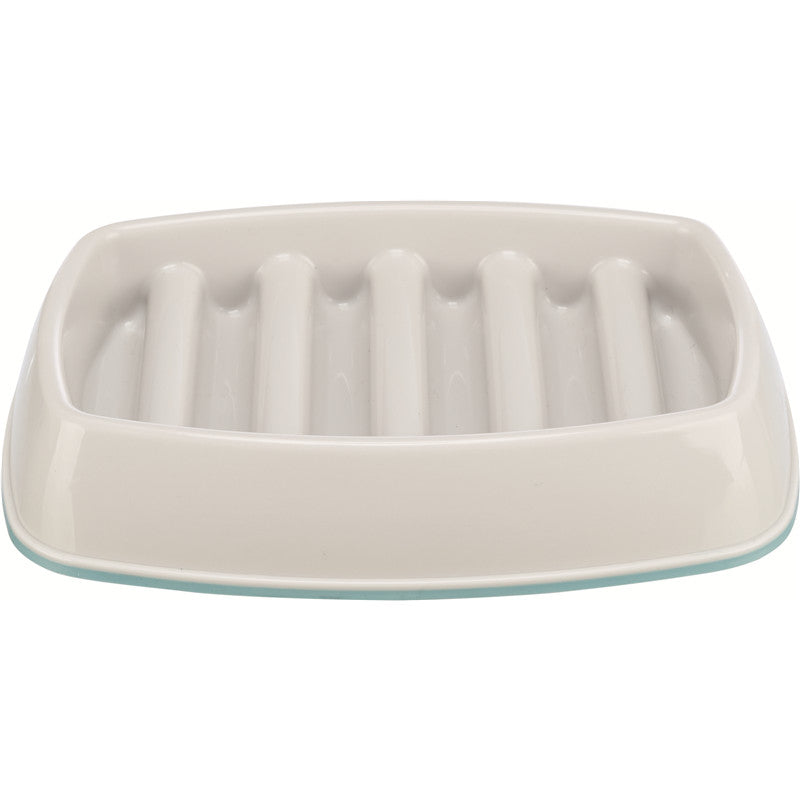 Trixie Slow Feeding Napf, Kunststoff/TPR, 0,25l/, grau 21 × 14 cm