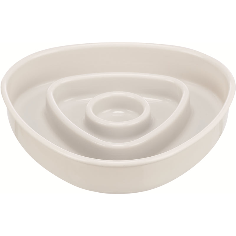 Trixie Slow Feeding Napf, Kunststoff/TPR, grau 0,35l/15 × 15 cm