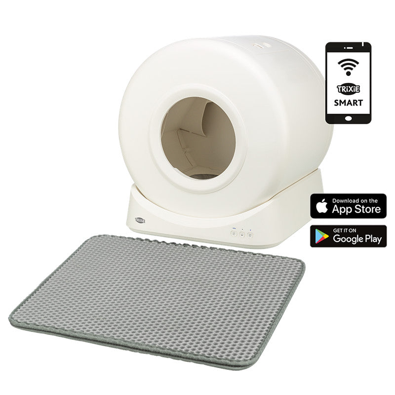 Trixie Smarte Katzentoilette, selbstreinigend mit App-Steuerung, weiß 51 x 56 x 54 cm