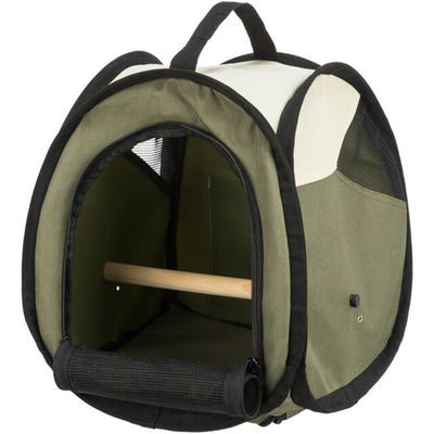 Trixie Transporttasche für Vögel, beige/olivgrün 27 × 32 × 27 cm
