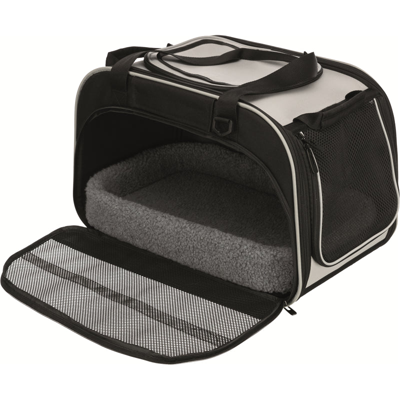 Trixie Wohn- und Transporttasche Valery, schwarz-grau 29 × 31 × 49 cm