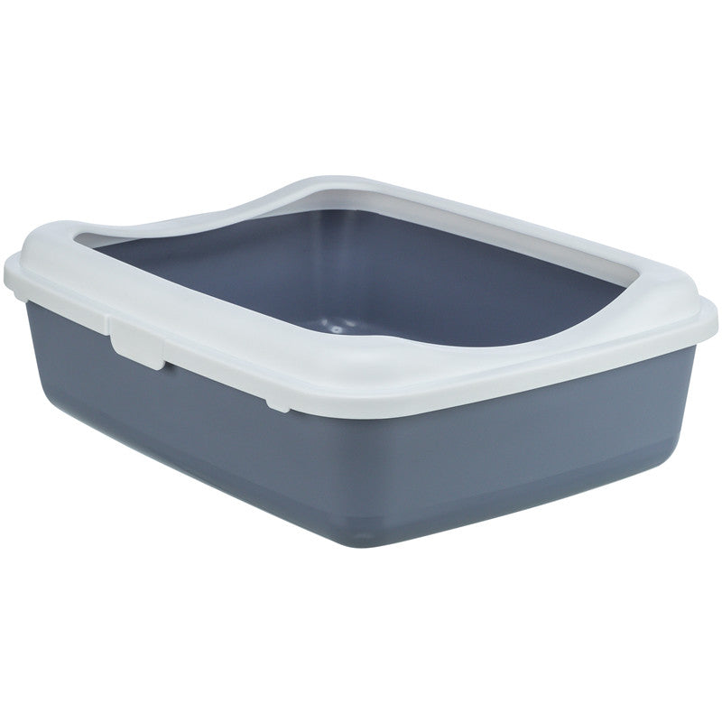Trixie Cat Katzentoilette Classic Rand, lila/weiß 37x15x48cm