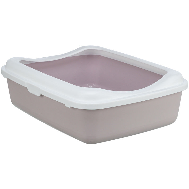Trx. Cat Katzentoilette Classic Rand, flieder/weiß 37x15x48cm