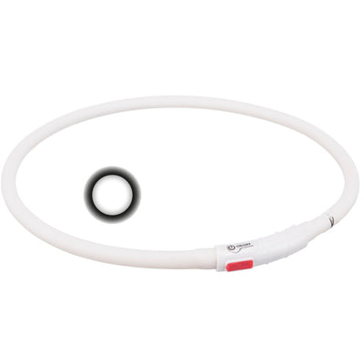 Trx. Dog Flash Leuchtring USB, Silikon, weiß/bunt XS-XL: 70