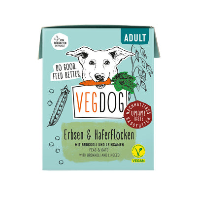 VEGDOG ADULT Erbsen & Haferflocken 390 g