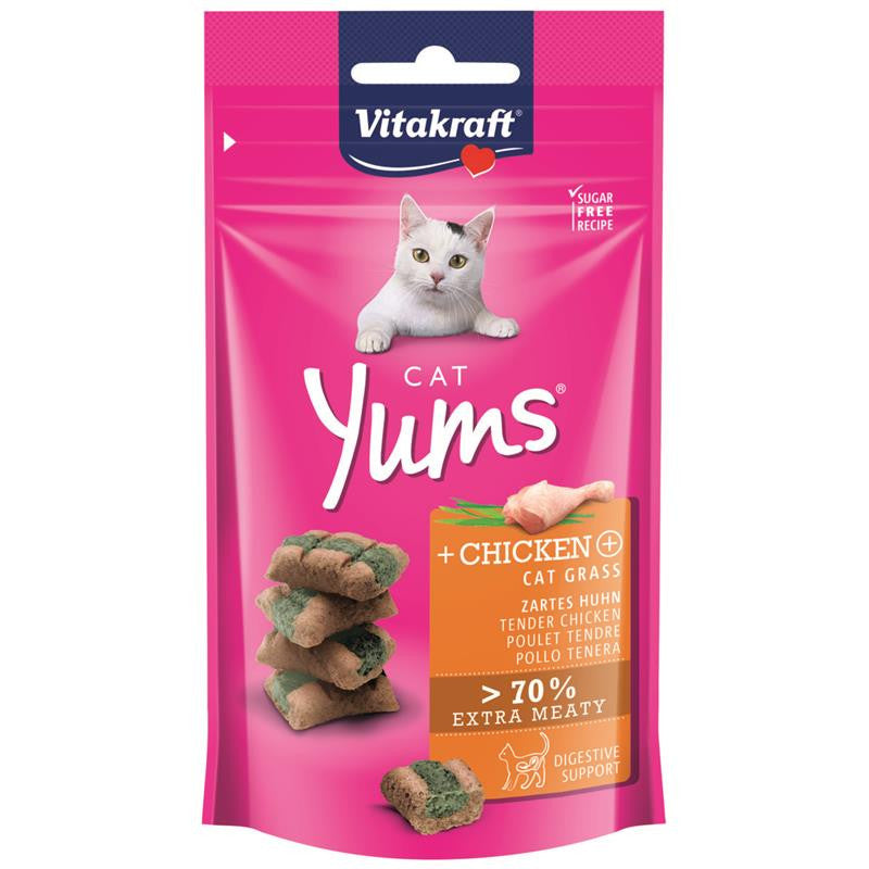 Vitakraft® Cat Yums® + Huhn & Katzengras 40 g