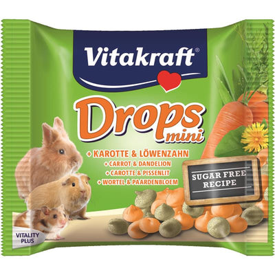 Vitakraft® Drops mini + Karotte & Löwenzahn für Nager 40 g