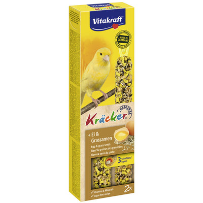 Vitakraft® Kräcker® + Ei & Grassamen für Kanarien 2 Stück