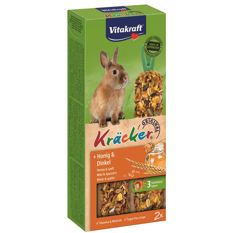 Vitakraft® Kräcker® Honig & Dinkel für Zwergkaninchen 2 Stück