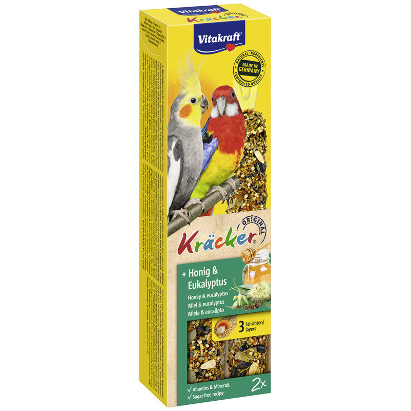 Vitakraft® Kräcker® Honig & Eukalyptus für Großsittiche 2 Stück