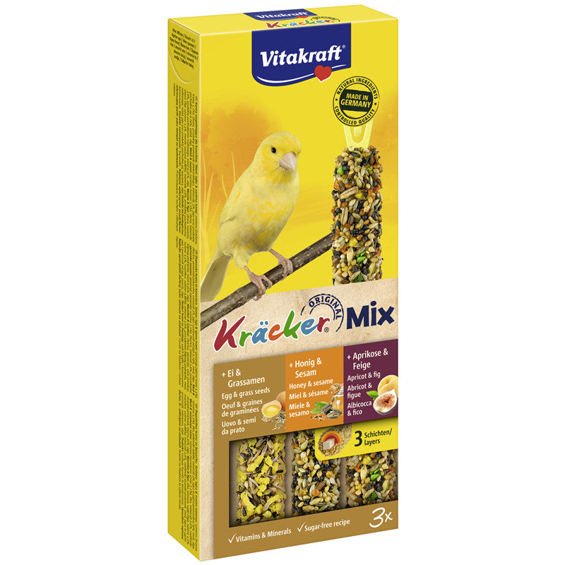 Vitakraft® Kräcker® Mix Ei / Frucht / Honig für Kanarien 3 Stück
