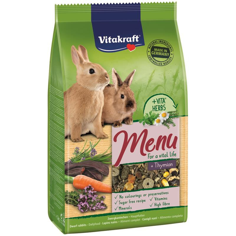 Vitakraft®  MENU Vital + Thymian für Zwergkaninchen 1 kg
