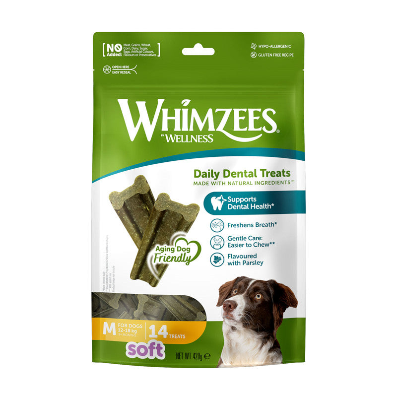 Whimzees Dog Snack SOFT Value Bag St M 14