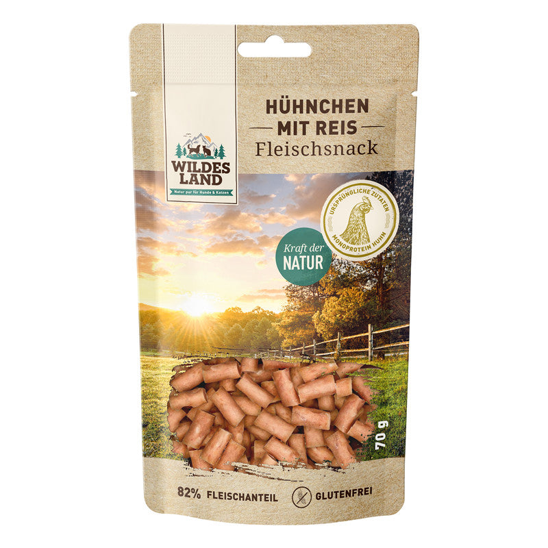 Wildes Land Hühnchen mit Reis 70 g