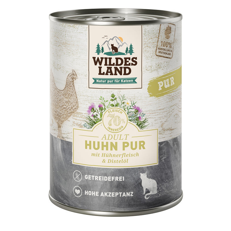 Wildes Land Huhn PUR mit Distelöl 400 g