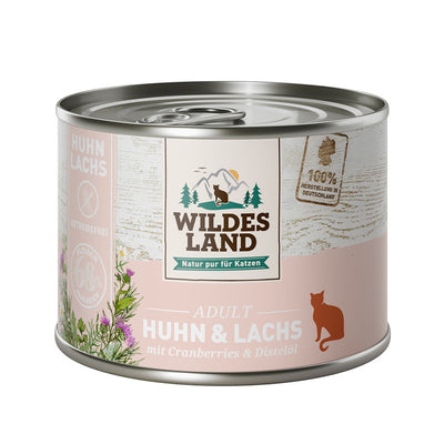 Wildes Land Huhn und Lachs mit Cranberries 200 g